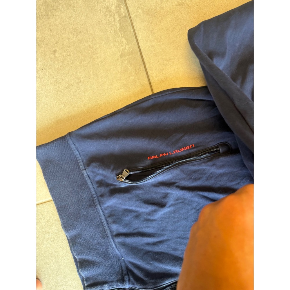 Polo Ralph Lauren Performance Mens XL Navy Blue Red Full Zip Track Jacket - Picture 3 of 11
